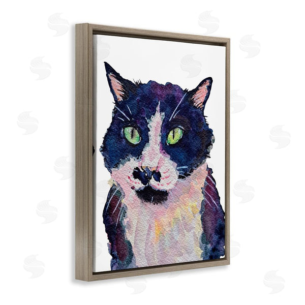 Stupell Industries Tatiana Roberts | Tuxedo Cat Painting Wall Art
