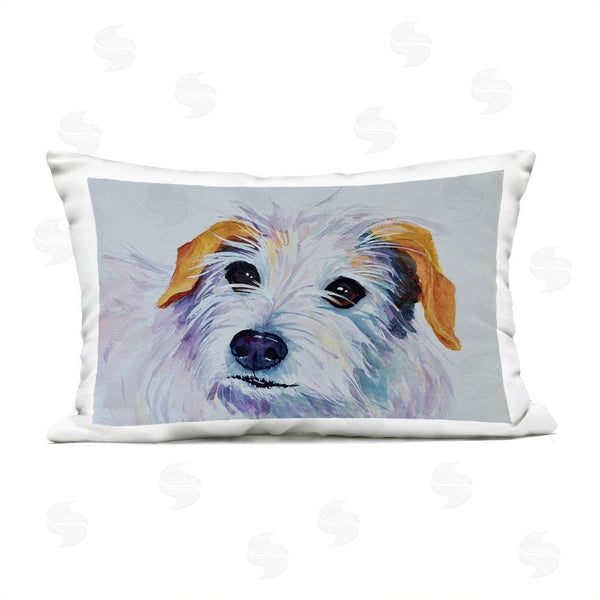 Stupell Industries Tatiana Roberts | White Terrier Dog Portrait Printed Throw Pillow