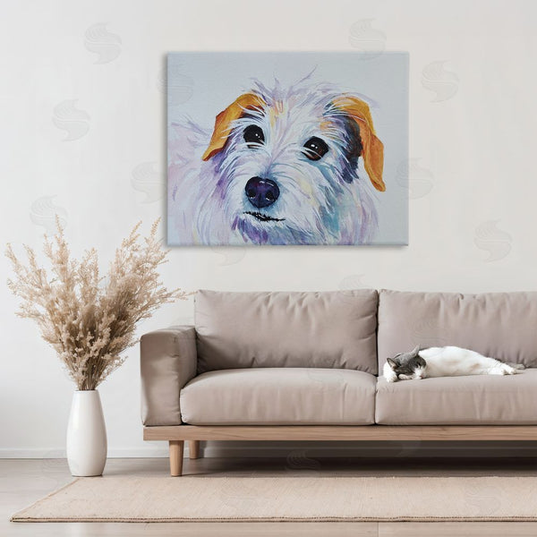 Stupell Industries Tatiana Roberts | White Terrier Dog Portrait Wall Art