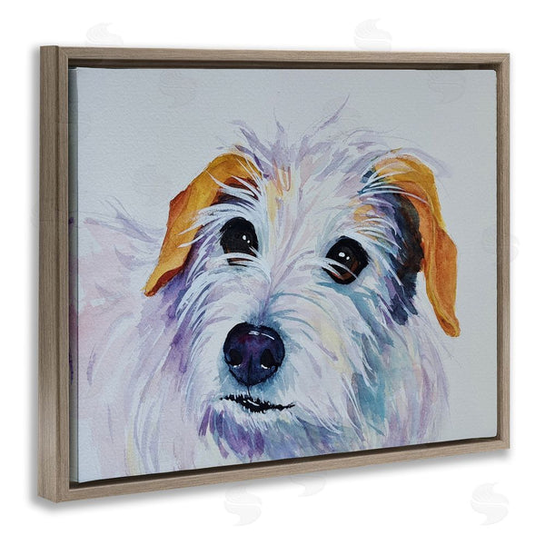 Stupell Industries Tatiana Roberts | White Terrier Dog Portrait Wall Art