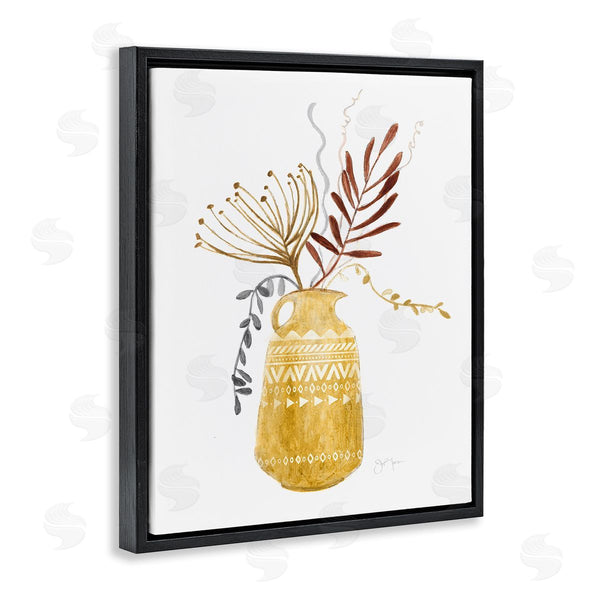 Stupell Industries Tava Studios | Boho Botanical Still Life Geometric Aztec Patterned Vase Wall Art