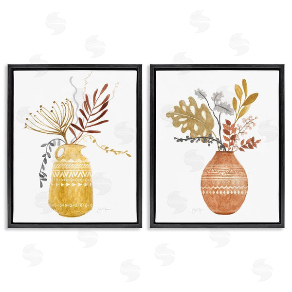 Stupell Industries Tava Studios | Boho Wildflower Aztec Patterned Vases Wall Art