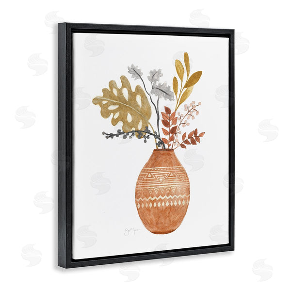 Stupell Industries Tava Studios | Botanical Plant Still Life Boho Aztec Patterned Vase Wall Art