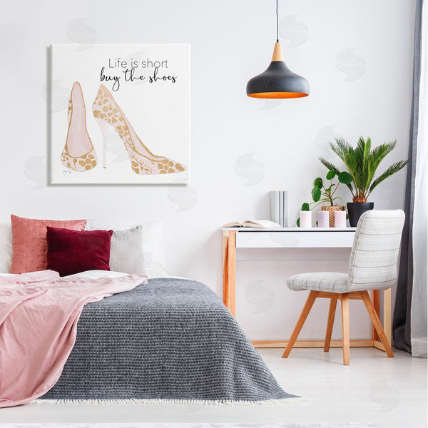 Stupell Industries Tava Studios | Buy The Shoes Motivational Floral Heel Pattern Wall Art