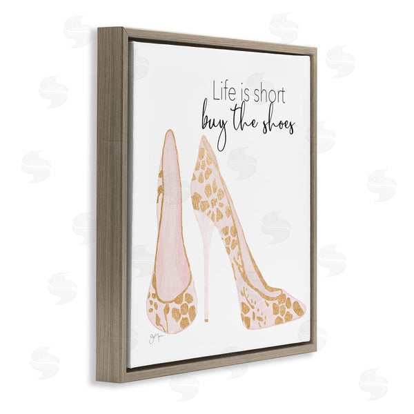 Stupell Industries Tava Studios | Buy The Shoes Motivational Floral Heel Pattern Wall Art