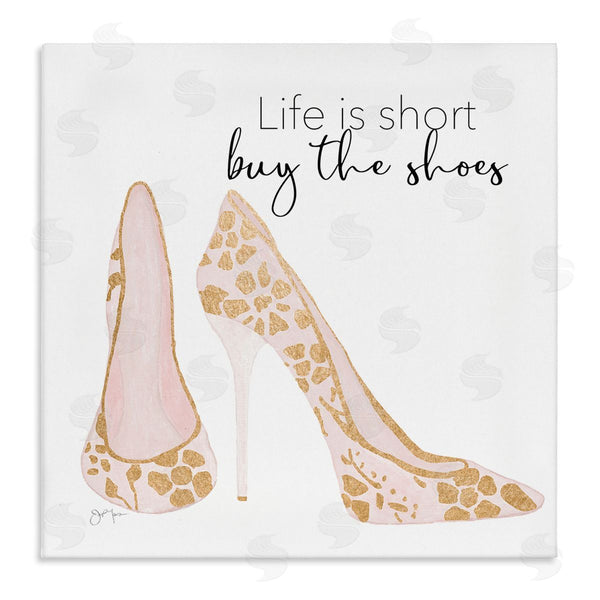 stupell industries Tava Studios | Buy The Shoes Motivational Floral Heel Pattern Wall Art