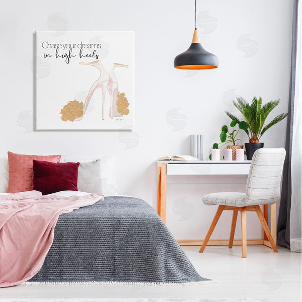 Stupell Industries Tava Studios | Chase Your Dreams Inspirational Glam Fashion Heels Shoes Wall Art
