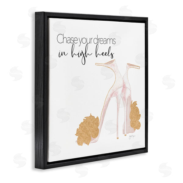 Stupell Industries Tava Studios | Chase Your Dreams Inspirational Glam Fashion Heels Shoes Wall Art