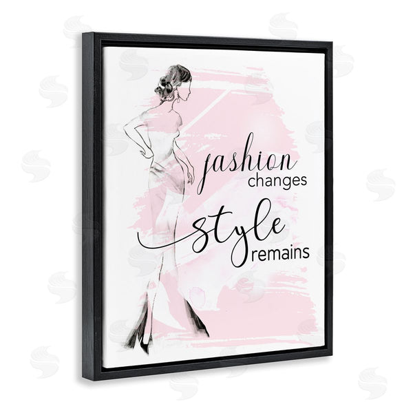 Stupell Industries Tava Studios | Fashion Changes Style Remains Glam Quote Woman Wall Art
