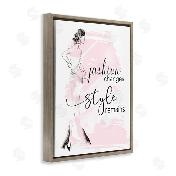 Stupell Industries Tava Studios | Fashion Changes Style Remains Glam Quote Woman Wall Art