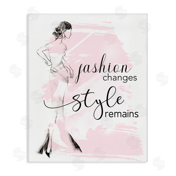 stupell industries Tava Studios | Fashion Changes Style Remains Glam Quote Woman Wall Art