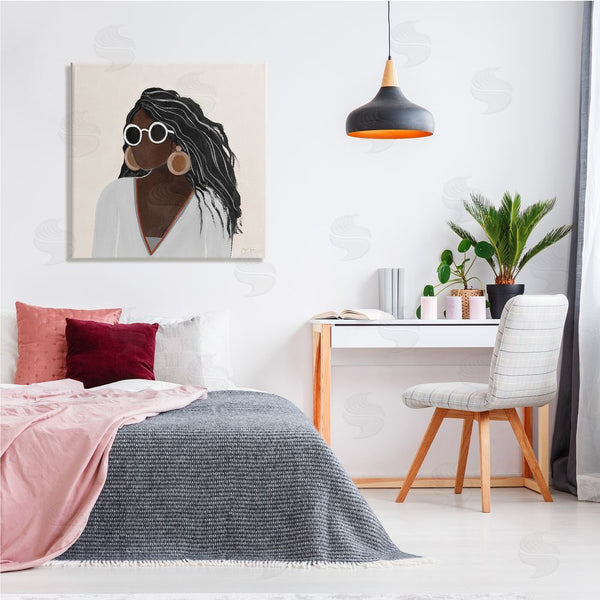 Stupell Industries Tava Studios | Female Portrait With Bold Sunglasses Comfy Fashion Wall Art