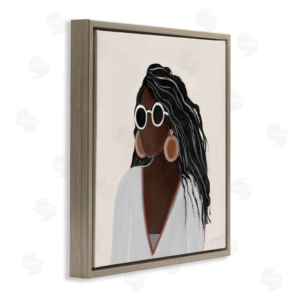 Stupell Industries Tava Studios | Female Portrait With Bold Sunglasses Comfy Fashion Wall Art