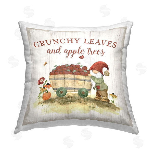 stupell industries Tava Studios | Gnome & Apple Harvest Printed Throw Pillow