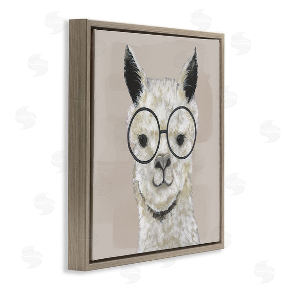 Stupell Industries Tava Studios | Happy Alpaca Glasses Portrait