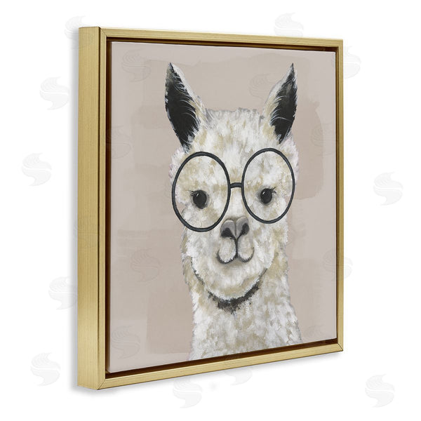 Stupell Industries Tava Studios | Happy Alpaca Glasses Portrait