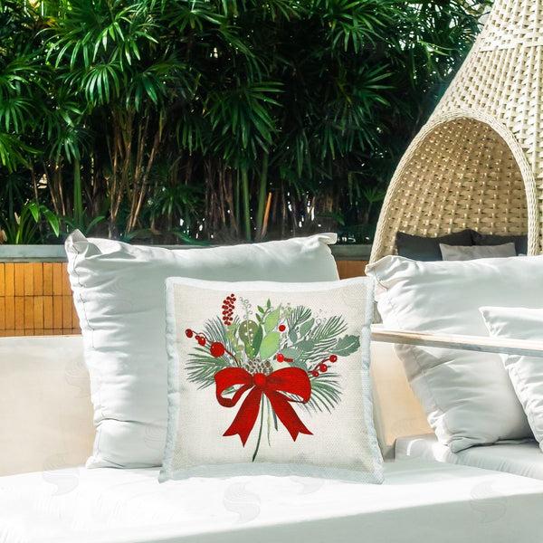 Stupell Industries Tava Studios | Merry Berry Bow Printed Throw Pillow