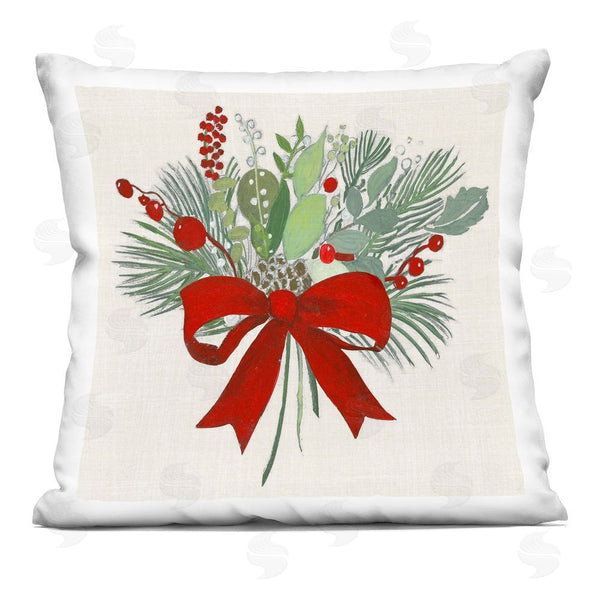 stupell industries Tava Studios | Merry Berry Bow Printed Throw Pillow