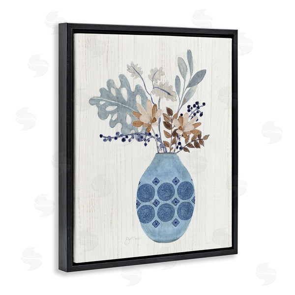 Stupell Industries Tava Studios | Stylish Mosaic Pattern Vase Botanical Leaf Sprigs Wall Art