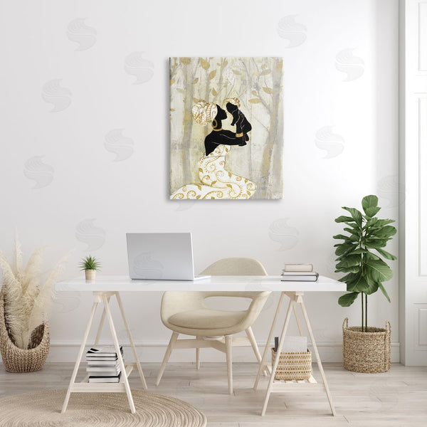 Stupell Industries Tava Studios | Woman Holding Baby Soft Neutral Tree Forest Wall Art