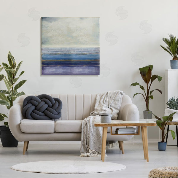 Stupell Industries Taylor Hamilton | Tranquil Ocean Landscape Abstract Heavy Clouds Scene Wall Art
