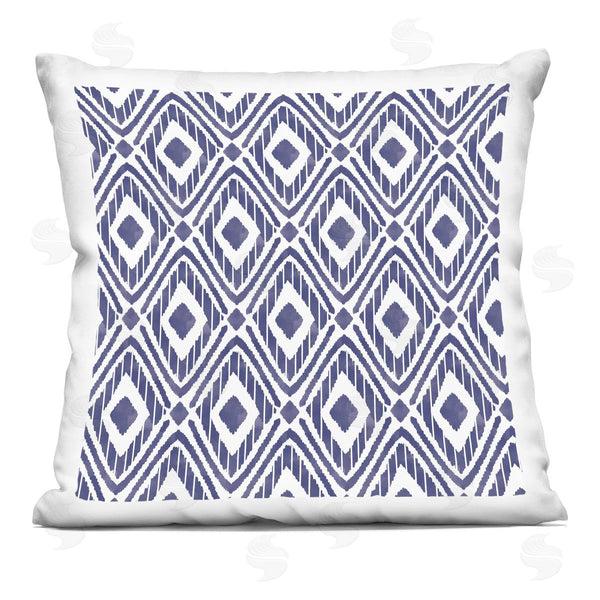 stupell industries Taylor Shannon Designs | Blue Diamond Geometric Pattern Printed Throw Pillow