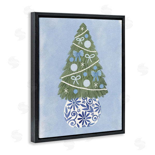 Stupell Industries Taylor Shannon Designs | Blue & White Christmas Tree