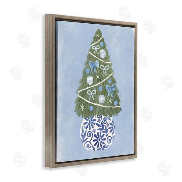 Stupell Industries Taylor Shannon Designs | Blue & White Christmas Tree