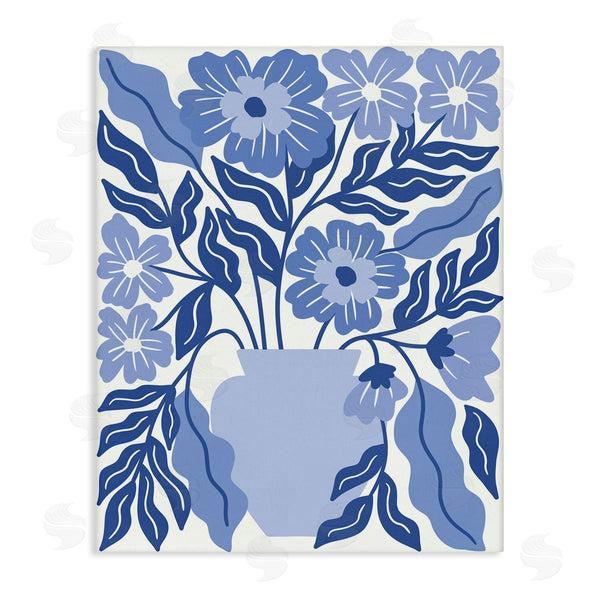 stupell industries Taylor Shannon Designs | Blue & White Flower Vase Wall Art