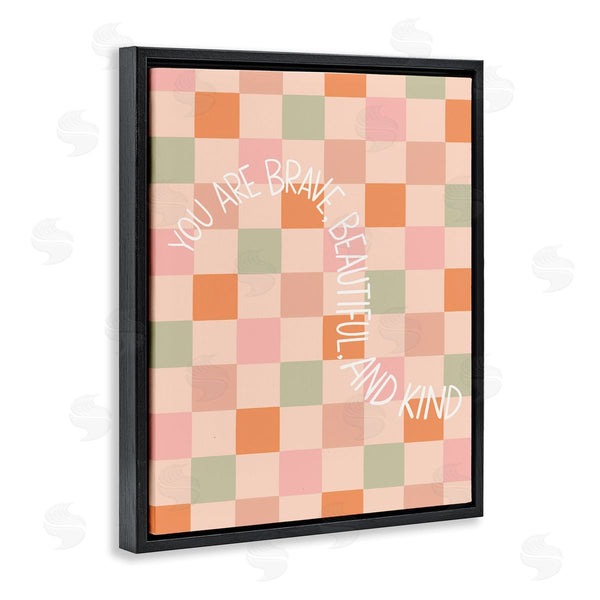 Stupell Industries Taylor Shannon Designs | Checkered You Are Brave Wall Art