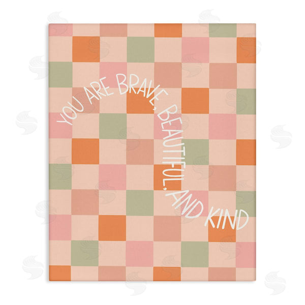 stupell industries Taylor Shannon Designs | Checkered You Are Brave Wall Art