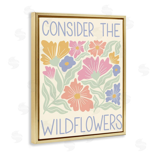 Stupell Industries Taylor Shannon Designs | Consider The Wildflowers Phrase