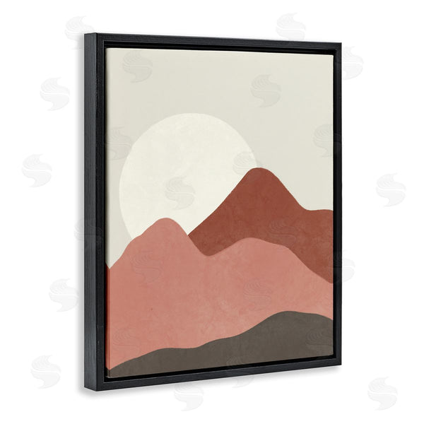 Stupell Industries Taylor Shannon Designs | Desert Mountain Sunrise Landscape Warm Terracotta Tones Wall Art