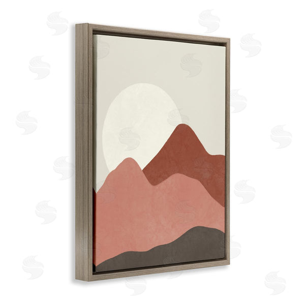 Stupell Industries Taylor Shannon Designs | Desert Mountain Sunrise Landscape Warm Terracotta Tones Wall Art