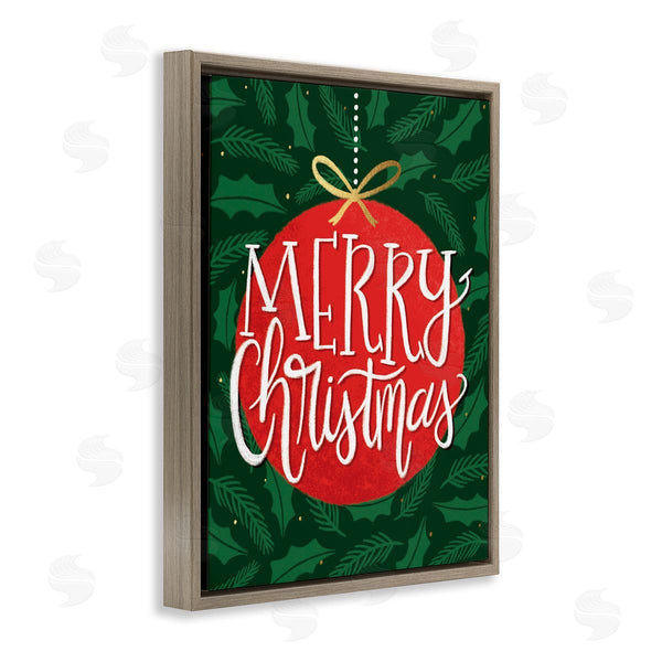 Stupell Industries Taylor Shannon Designs | Festive Merry Christmas Red Ornament Wall Art