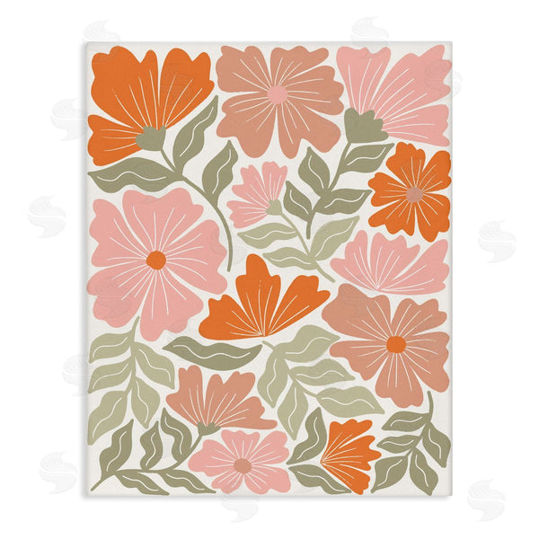 stupell industries Taylor Shannon Designs | Funky Asymmetrical Florals Wall Art