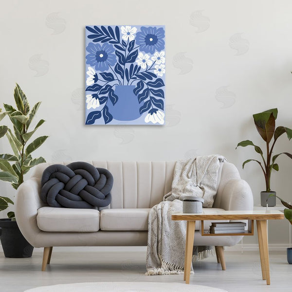 Stupell Industries Taylor Shannon Designs | Funky Blue Florals Wall Art