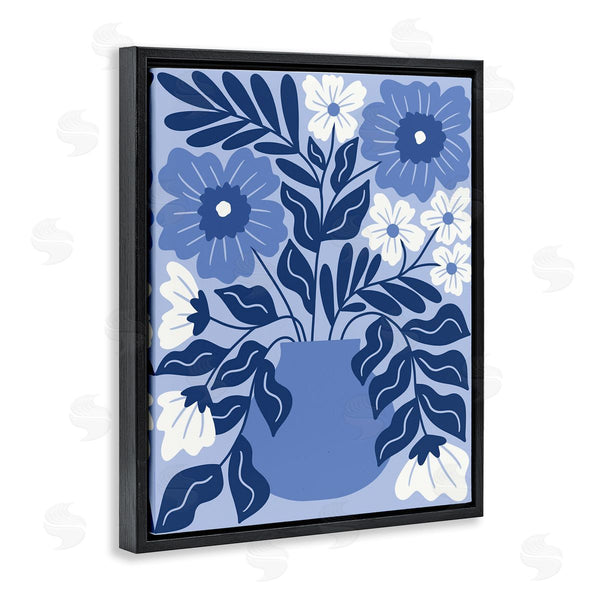 Stupell Industries Taylor Shannon Designs | Funky Blue Florals Wall Art
