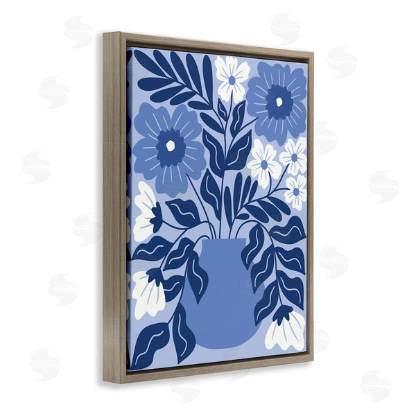 Stupell Industries Taylor Shannon Designs | Funky Blue Florals Wall Art