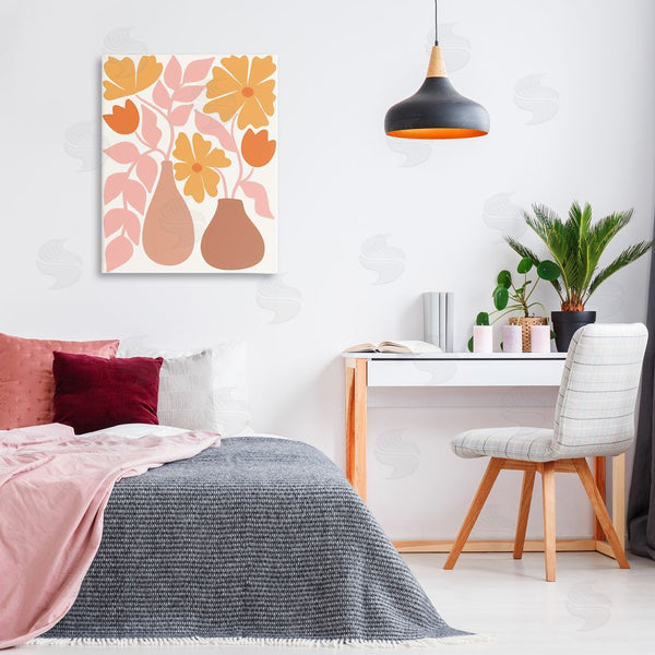 Stupell Industries Taylor Shannon Designs | Funky Flower Vases Wall Art