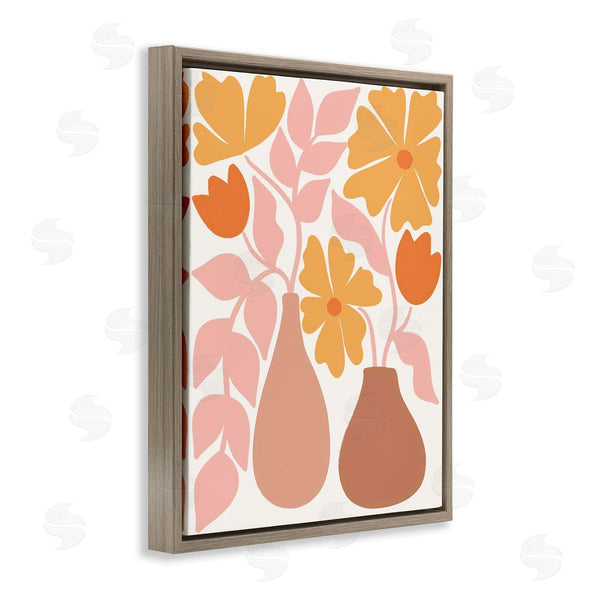 Stupell Industries Taylor Shannon Designs | Funky Flower Vases Wall Art