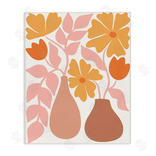 stupell industries Taylor Shannon Designs | Funky Flower Vases Wall Art