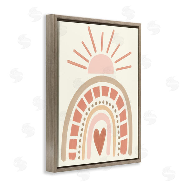 Stupell Industries Taylor Shannon Designs | Heart Rainbow Shapes Sunrise Sky Neutral Wall Art