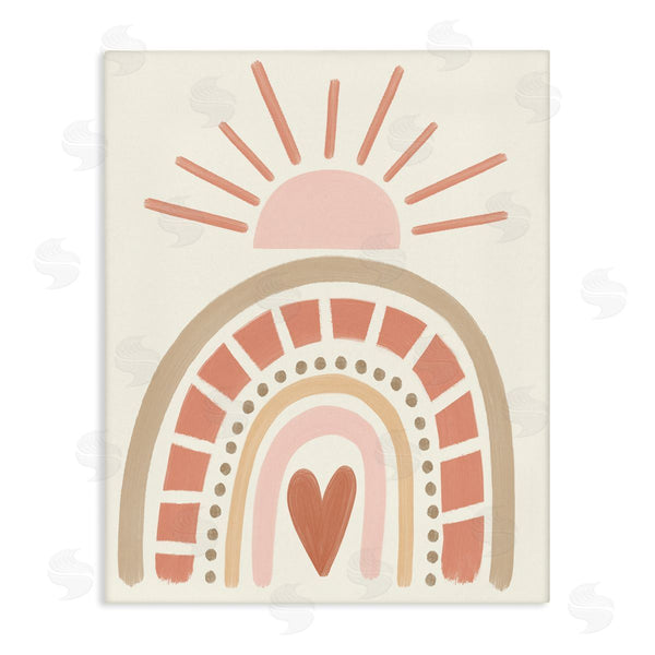 stupell industries Taylor Shannon Designs | Heart Rainbow Shapes Sunrise Sky Neutral Wall Art