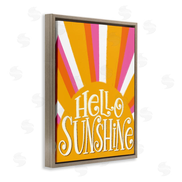 Stupell Industries Taylor Shannon Designs | Hello Sunshine Yellow Stripes