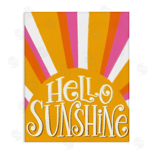 stupell industries Taylor Shannon Designs | Hello Sunshine Yellow Stripes