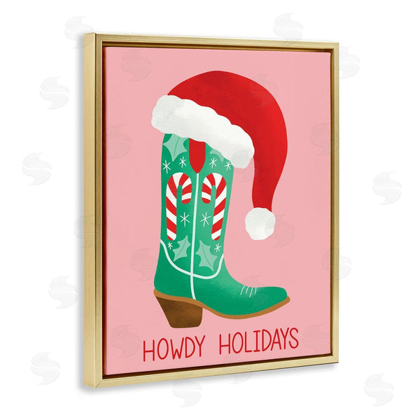 Stupell Industries Taylor Shannon Designs | Howdy Holidays Boot & Hat