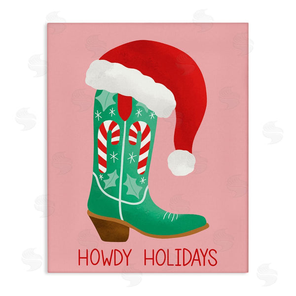 stupell industries Taylor Shannon Designs | Howdy Holidays Boot & Hat