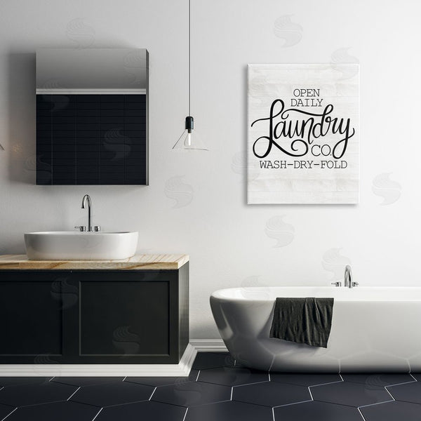 Stupell Industries Taylor Shannon Designs | Laundry Co Farmhouse Bathroom Wall Art