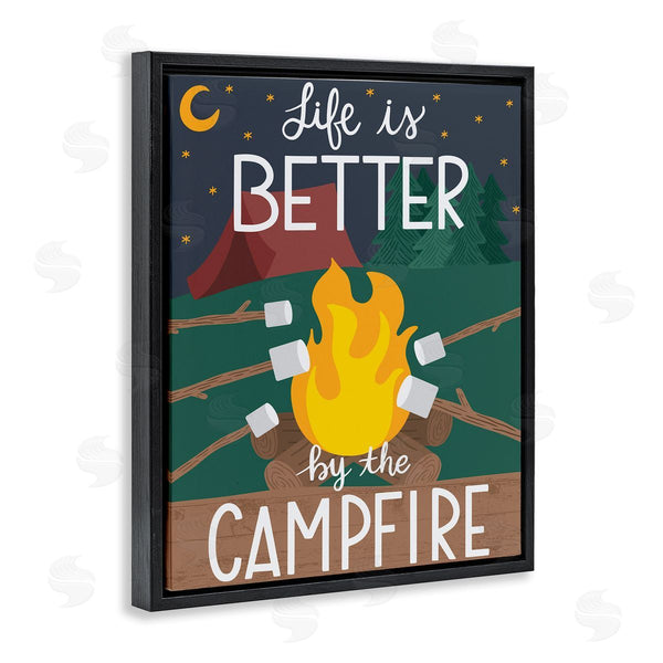 Stupell Industries Taylor Shannon Designs | Life's Better By Campfire Phrase Outdoor Summer Adventure Wall Art